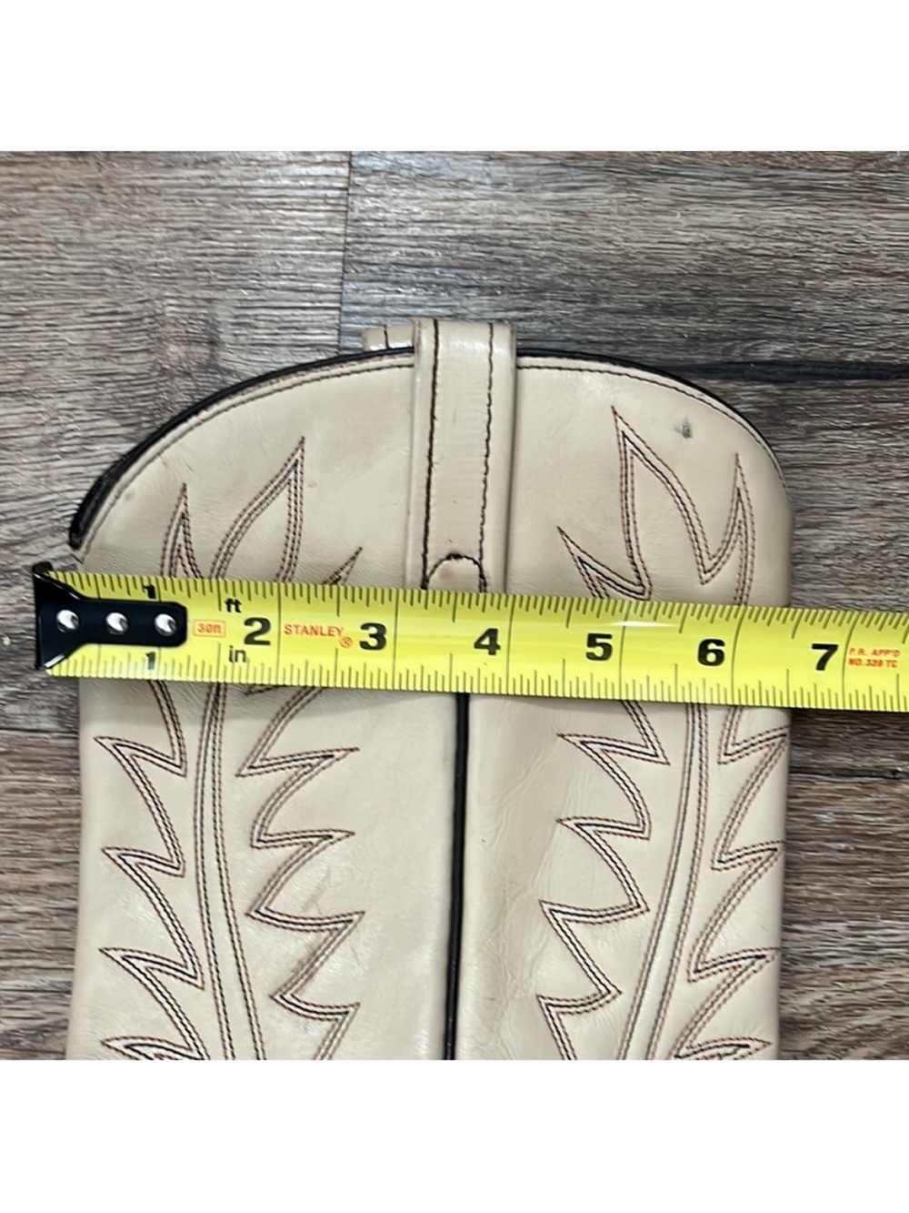 Vintage Acme Two-Tone Western Cowboy Boots - Gray Size 6.5 - Picture 4 of 9